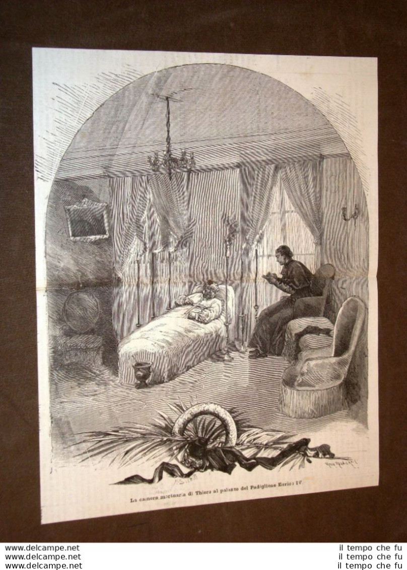 Morte Di Adolphe Thiers Nel 1877 Camera Mortuaria Padiglione Enrico IV - Vor 1900