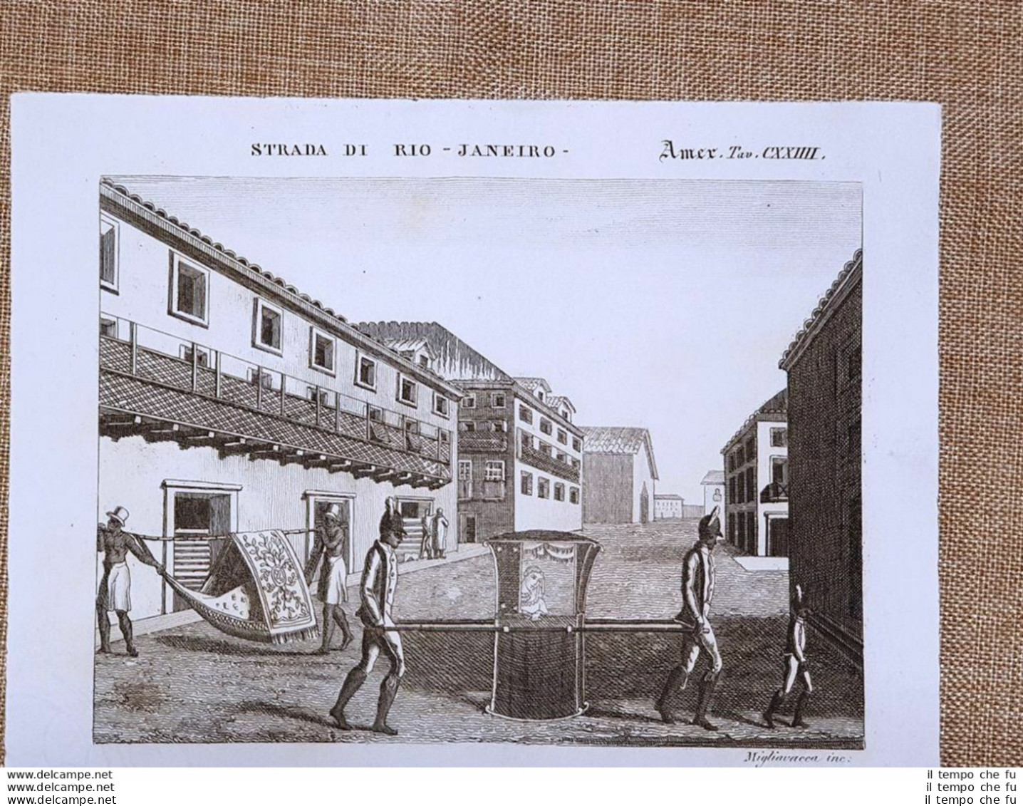 Una Strada Di Rio De Janeiro Brasile Atlante Istorico Leonardo Cacciatore 1831 - Vor 1900