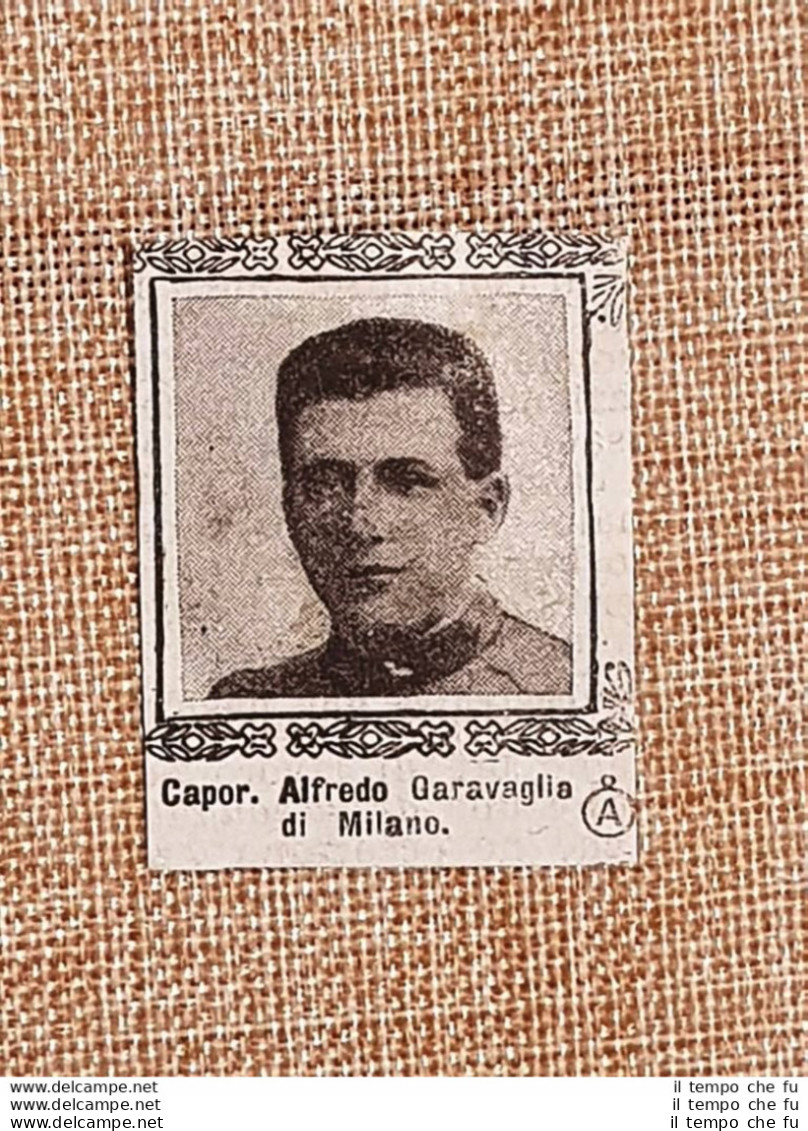 Decorato Con Medaglia D'argento Alfredo Garavaglia Di Milano Guerra Mondiale WW1 - Otros & Sin Clasificación