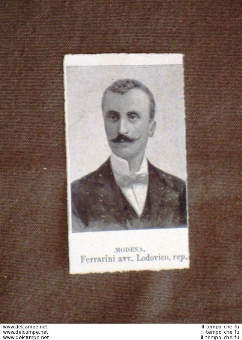 Deputato Nel 1909 Ferrarini Lodovico Di Modena E Raggio Edilio Di Novi Ligure - Altri & Non Classificati