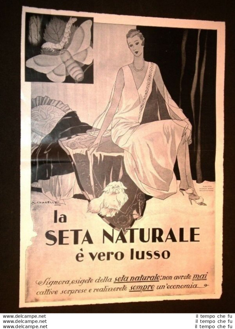 Pubblicità D'Epoca Per Collezionisti Seta Naturale Vero Lusso - Otros & Sin Clasificación