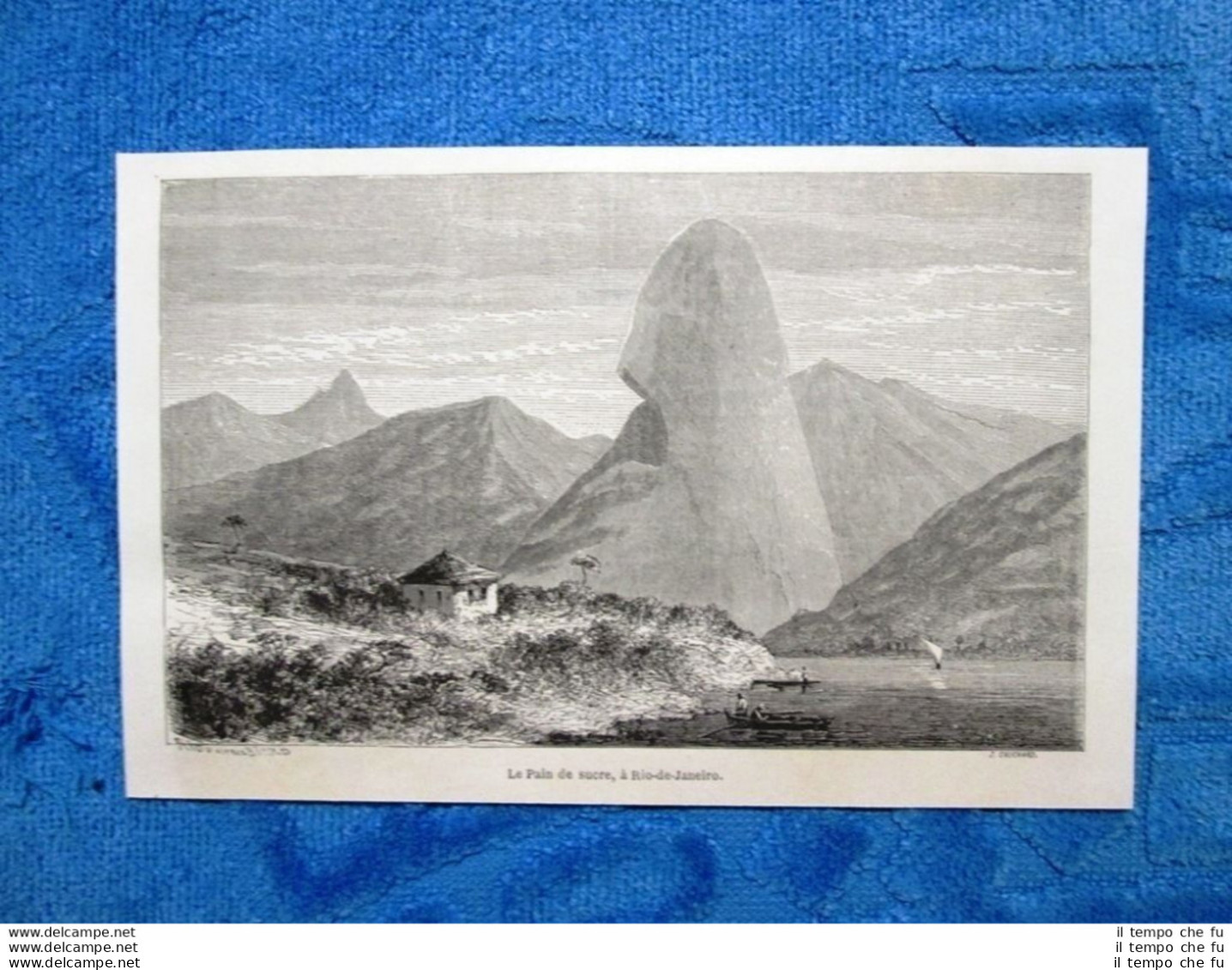 Gravure Année 1861 - Le Pain De Sucre,Rio De Janeiro,Brésil - Il Pan Di Zucchero - Before 1900