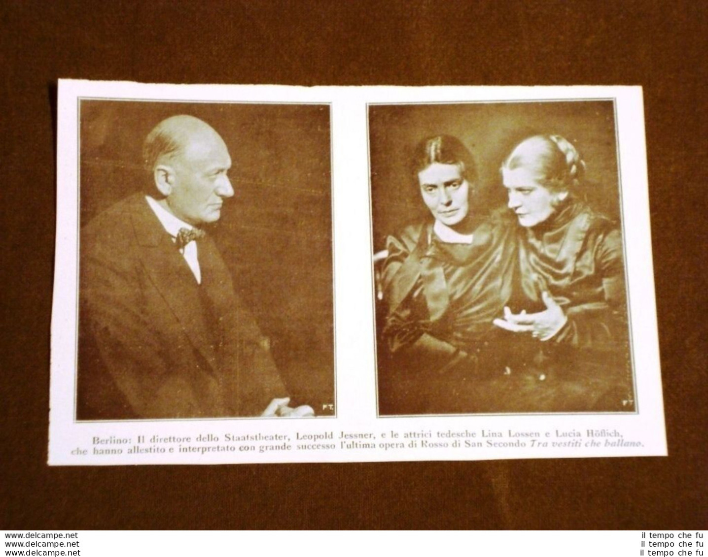 Berlino Nel 1928 Direttore Staatstheater Leopold Jessner E Lina Lossen E Hoffich - Otros & Sin Clasificación