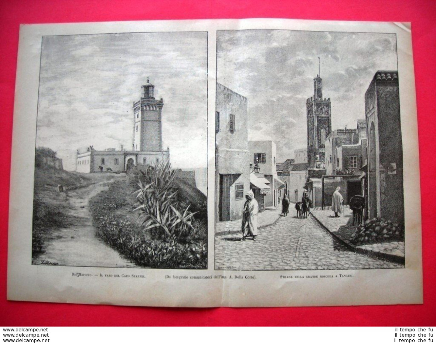 Nel 1885 Marocco - Il Faro Del Capo Spartel E Strada Della Grande Moschea - Before 1900