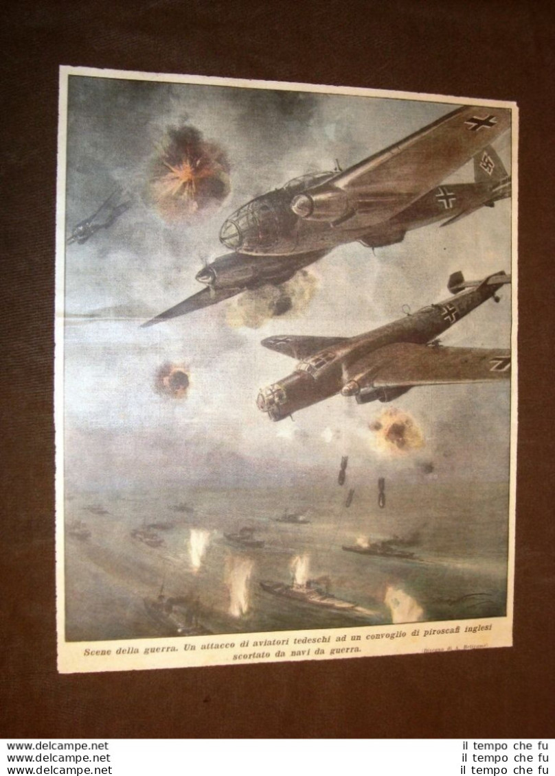 WW2 2a Guerra Mondiale 1939 - 1945 Aviazione Tedesca Bombarda La Marina Inglese - Andere & Zonder Classificatie