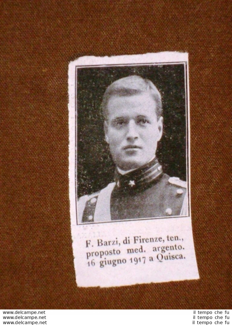 WW1 Prima Guerra Mondiale 1914-1918 Caduto Per La Patria F. Barzi Di Firenze - Autres & Non Classés