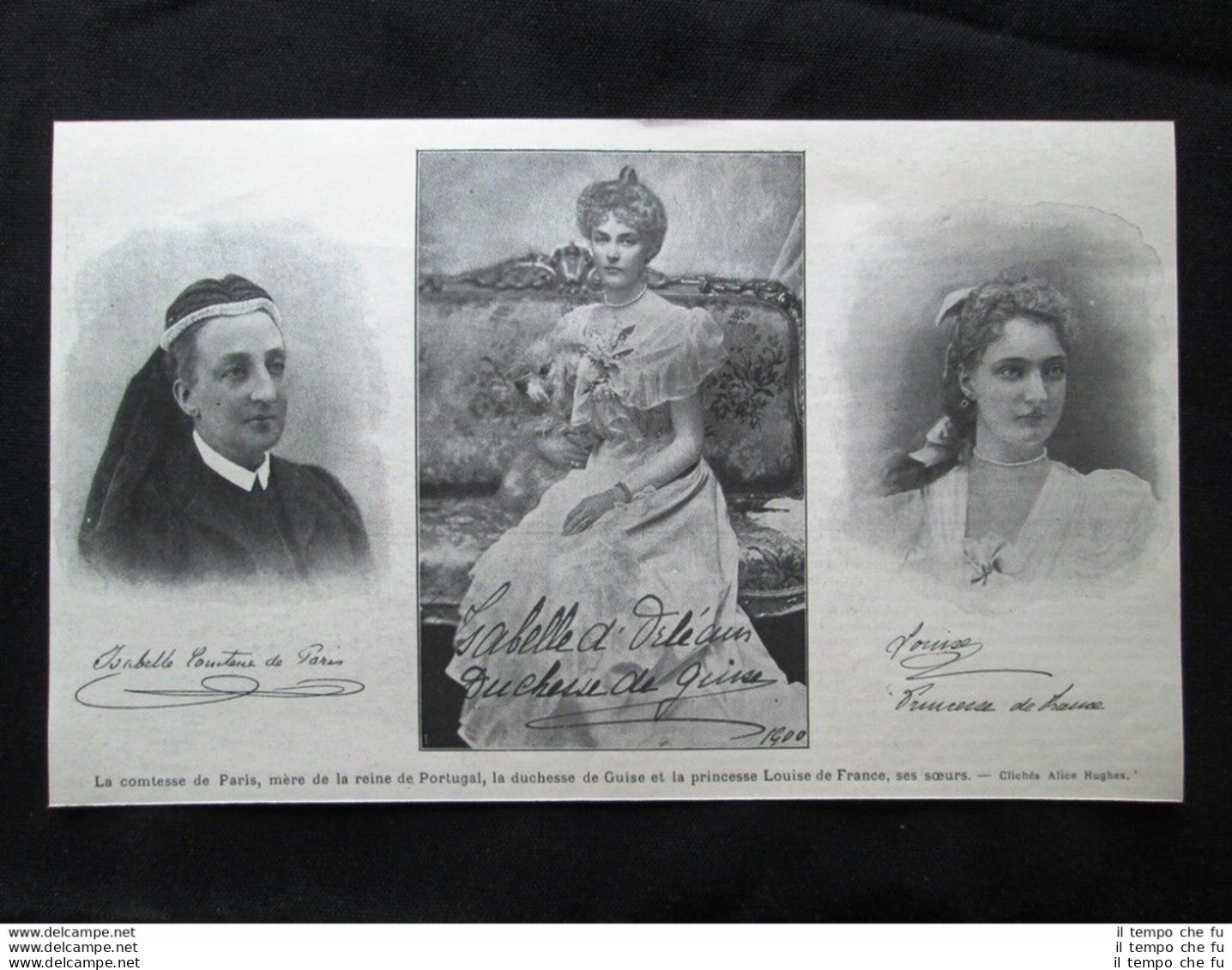 Contessa Parigi, Duchessa Di Guise E Principessa Louise, Francia Stampa Del 1903 - Otros & Sin Clasificación