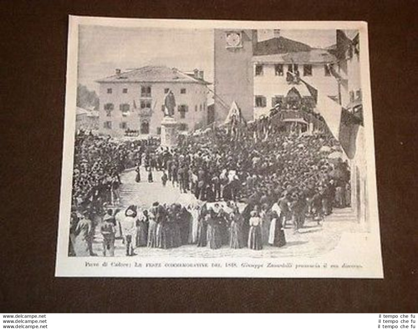 Pieve Di Cadore Fste Commemorative Del 1848 Discorso Di Giuseppe Zanardelli - Avant 1900