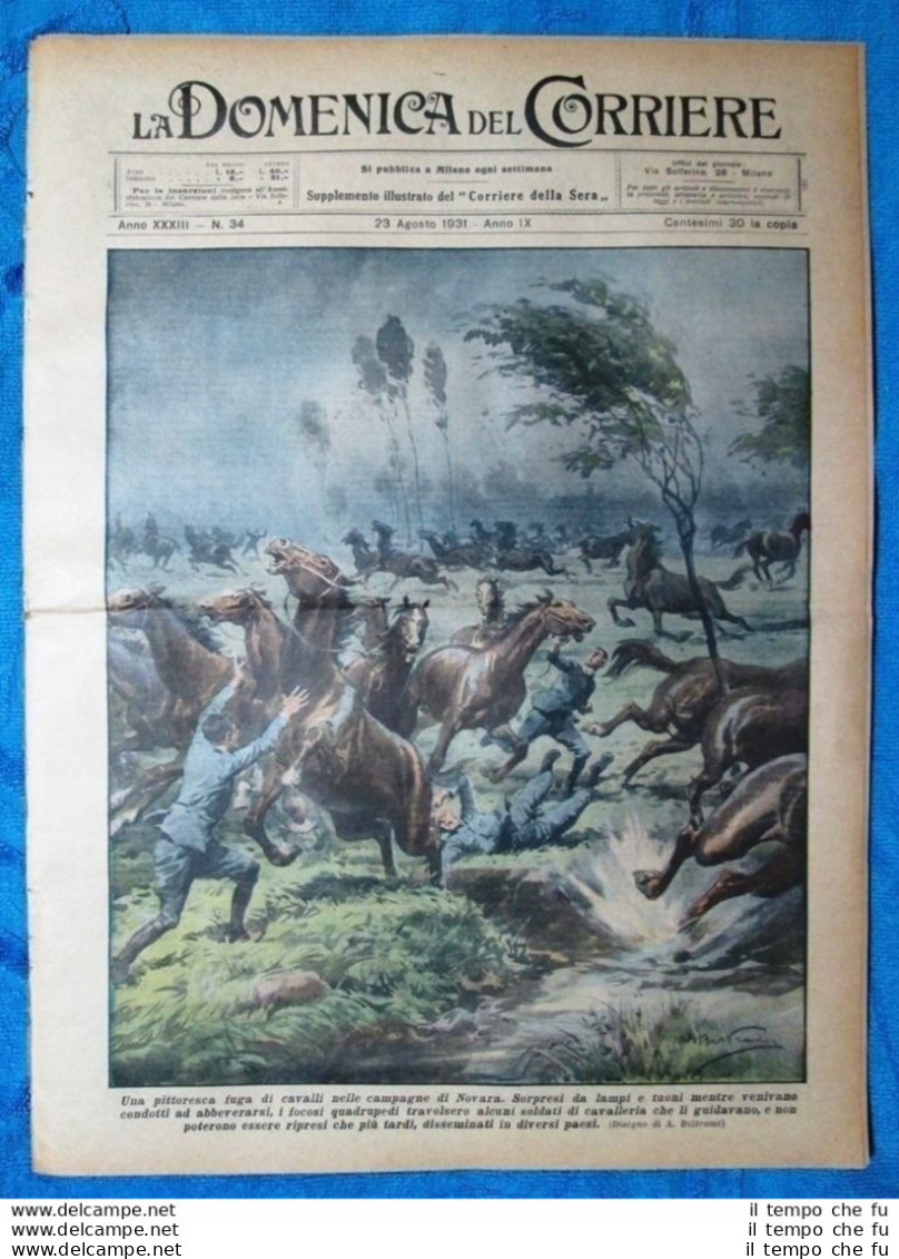 La Domenica Del Corriere 23 Agosto 1931 Novara - Seattle - Arabia - Sonstige & Ohne Zuordnung