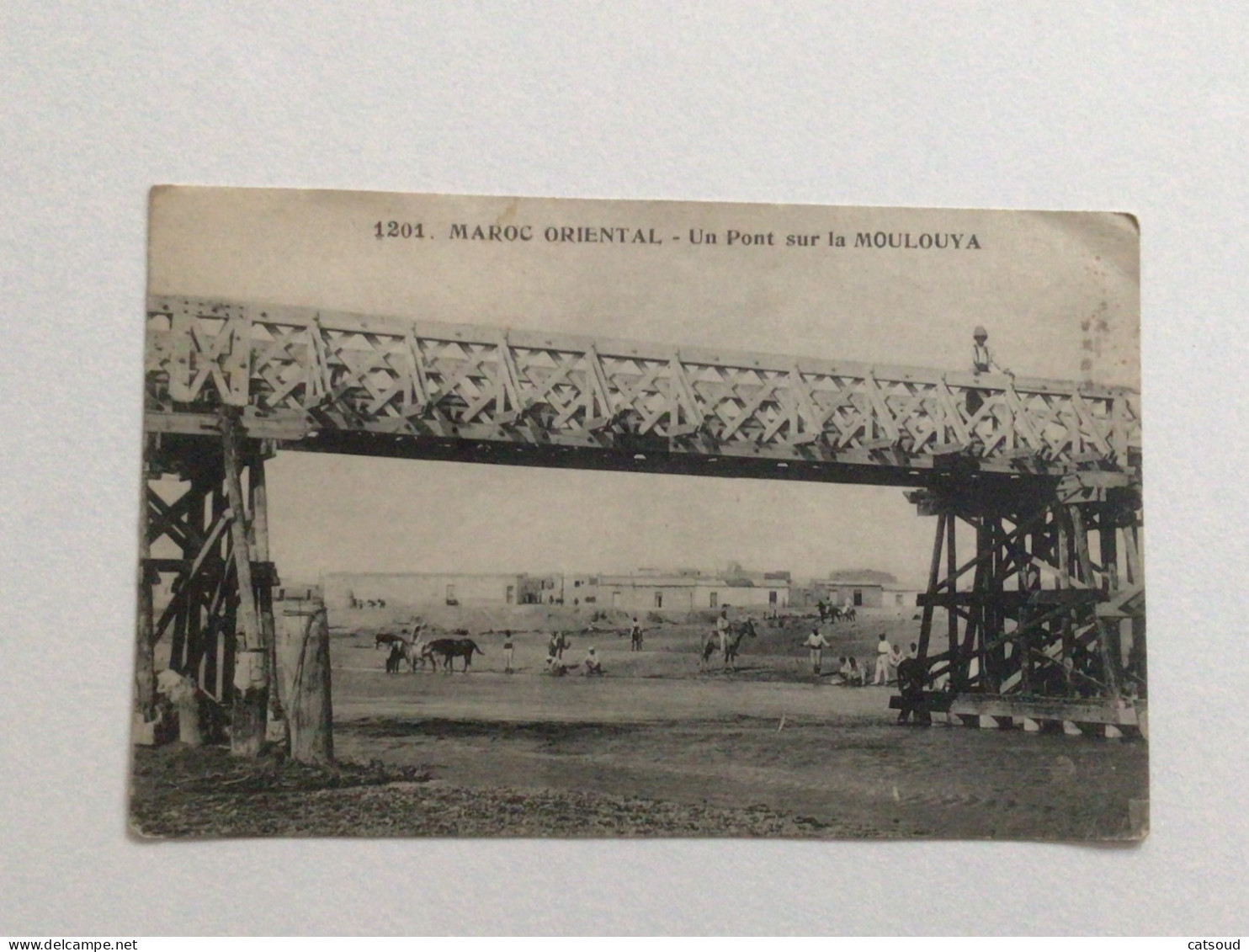 Carte Postale Ancienne (1919) Maroc Oriental - Un Pont Sur La Moulouya - Autres & Non Classés