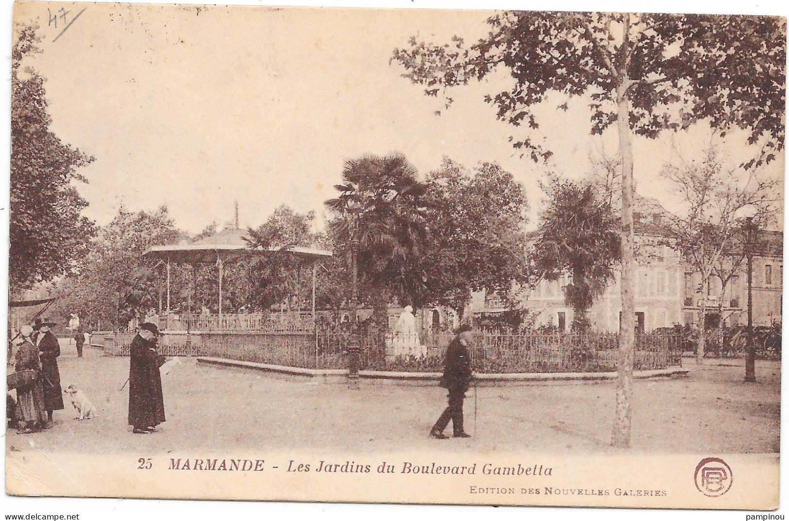 47 - AGEN - Jardins Du Boulevard Gambetta   Kiosque - Animée - Agen