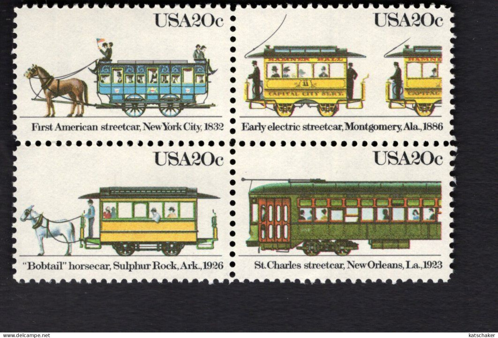 205222496 1983 SCOTT 2062A (XX) POSTFRIS MINT NEVER HINGED - STREETCARS - 2059 FIRST STAMP OF BLOCK - Unused Stamps