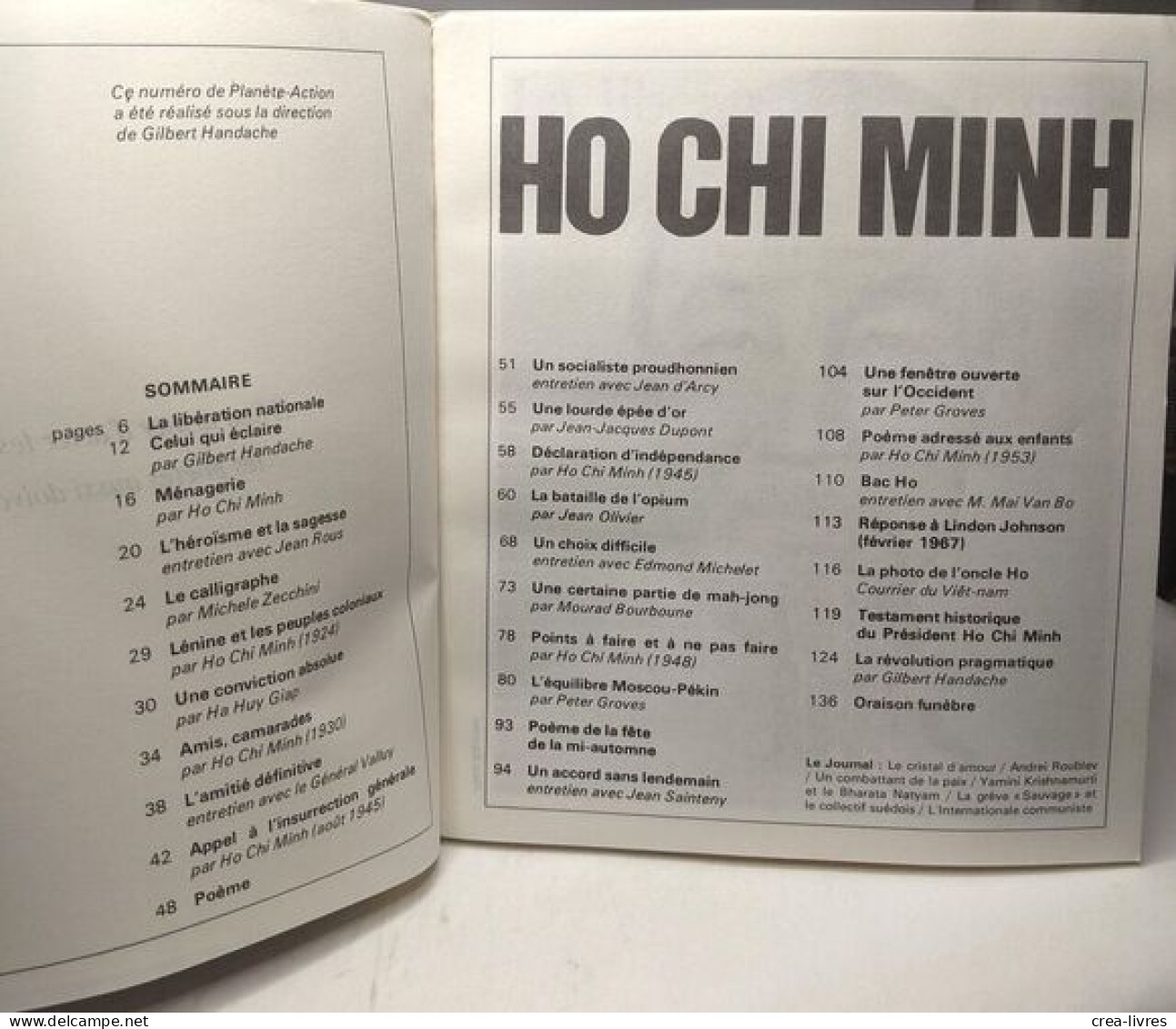 Ho Chi Minh L'homme Et Son Message - Planète Mars 1970 --- Le Nouveau Planète - Other & Unclassified