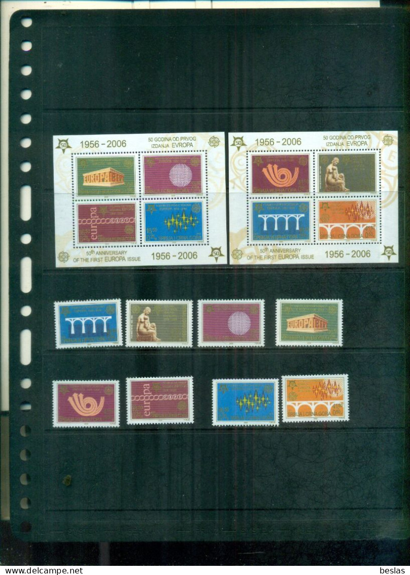 JUGOSLAVIA  50 TIMBRES EUROPA CEPT 8 VAL + 2 BF NEUFS A PARTIR DE 3,25 EUROS - Unused Stamps