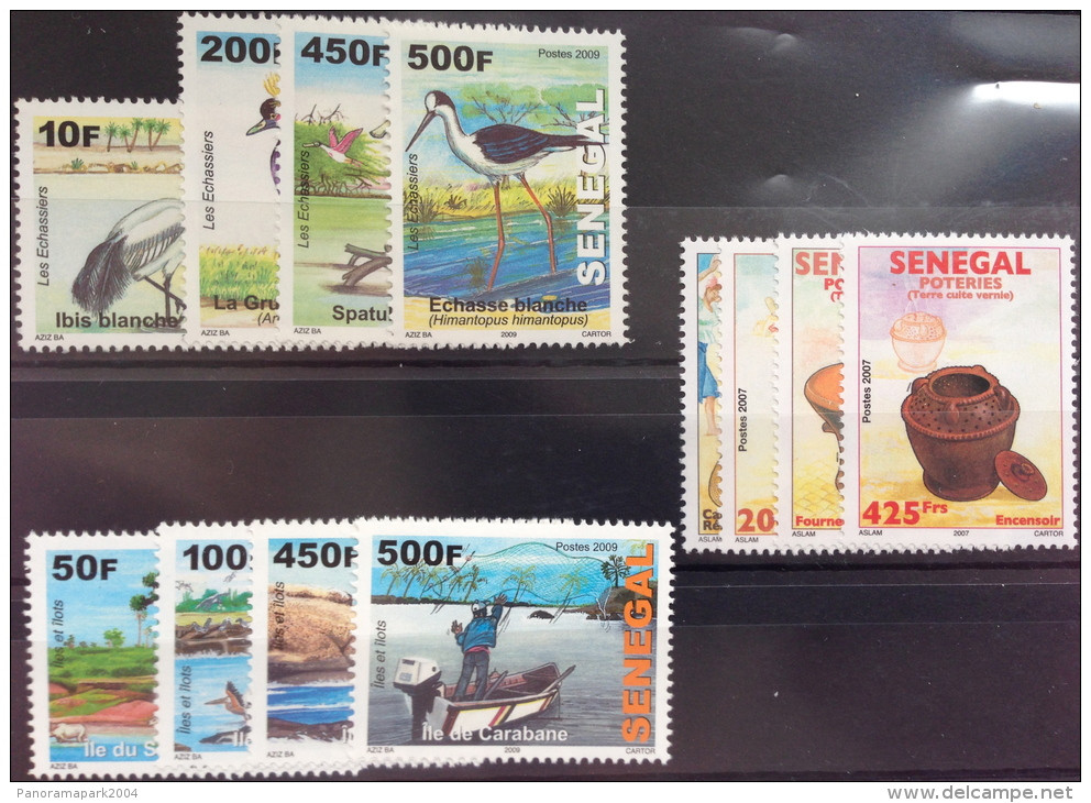 Sénégal 2011 Année Complète Complete Year Set Jahrgang Mi. 2180 - 2191 Echassiers Birds Stelzvögel Poteries Iles Ilots - Senegal (1960-...)