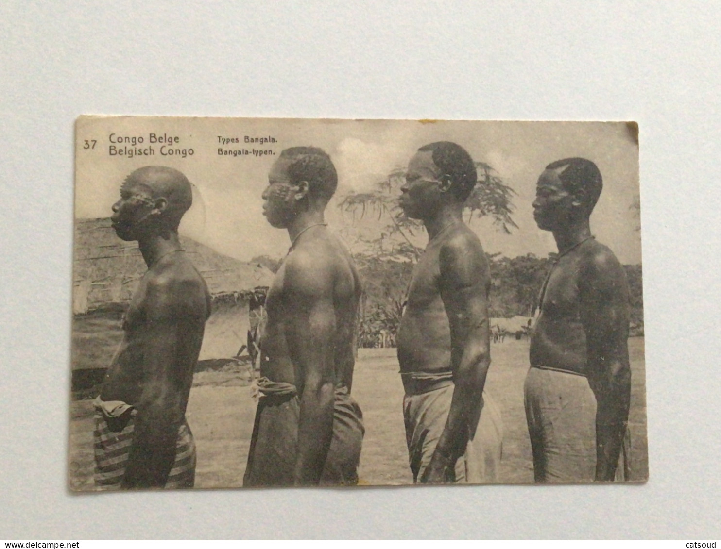 Carte Postale Ancienne (1914) Congo Belge Types Bangala - Belgisch Congo Bangala-typen - Congo Belge
