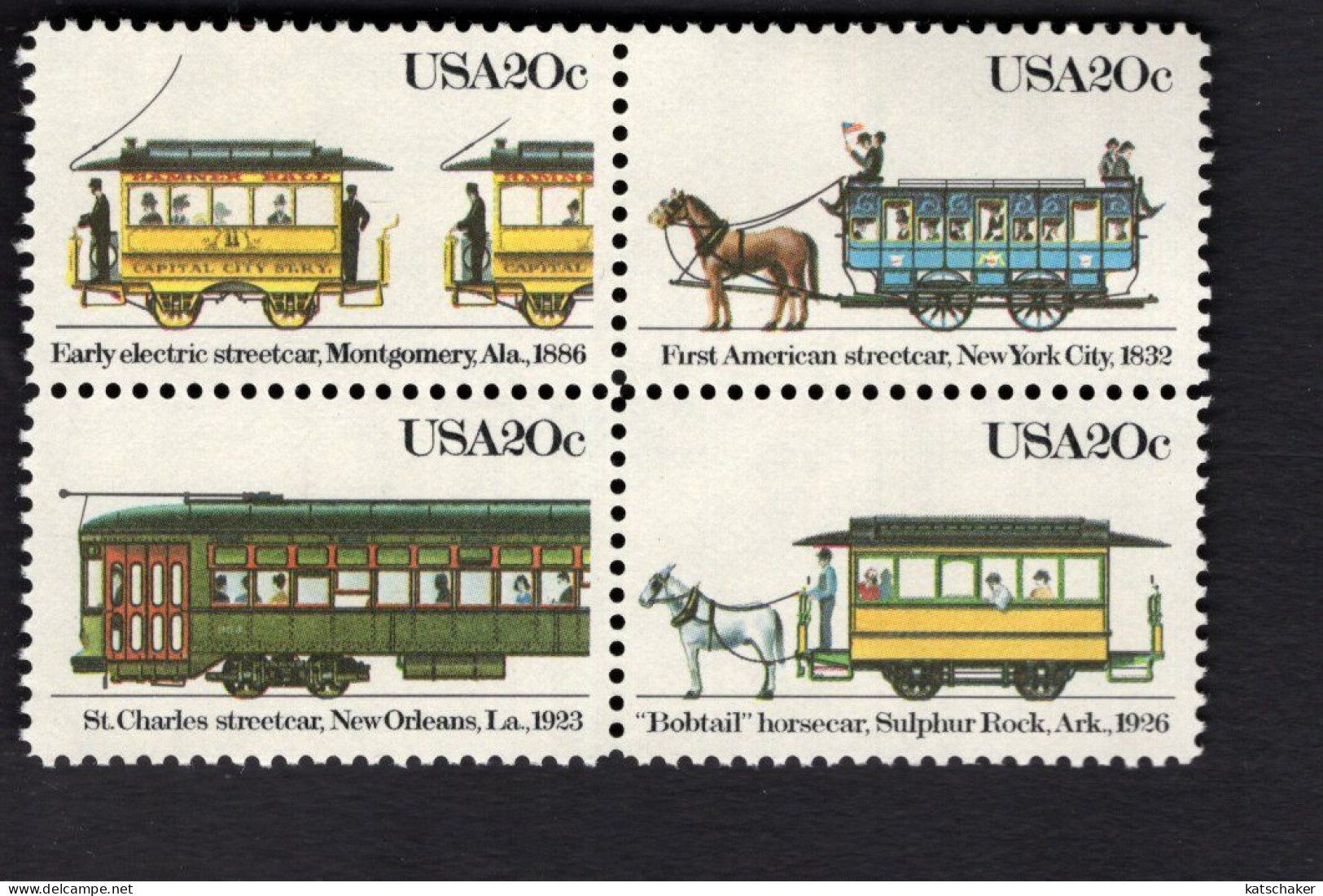 2029955714 1983 SCOTT 2062A (XX) POSTFRIS MINT NEVER HINGED - STREETCARS - 2060 FIRST STAMP OF BLOCK - Neufs