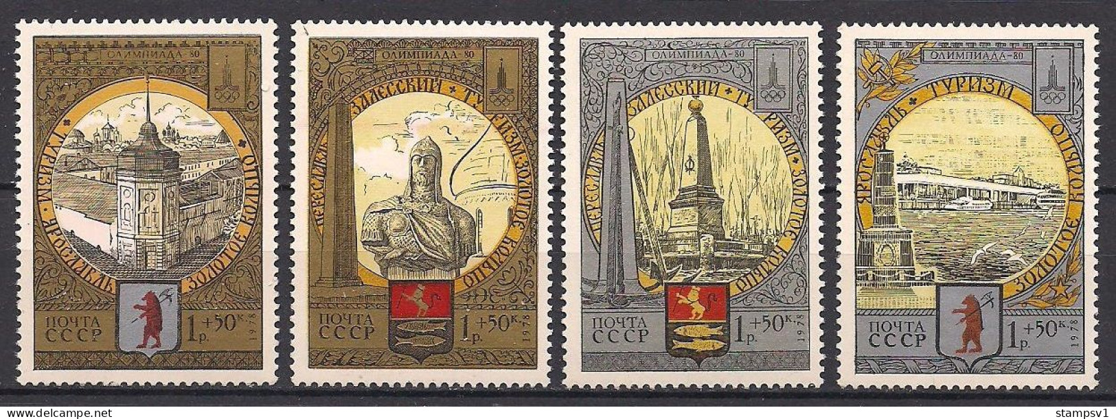 Russia USSR 1978 Olympiada-80.Tourism Around The Golden Ring. Mi 4810-13 - Ungebraucht