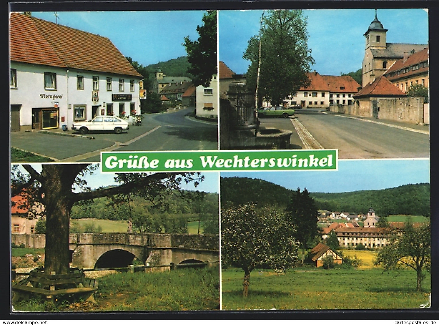 AK Wechterswinkel, Gasthaus Und Metzgerei Klosterschänke, Brücke, Ortspartie  - Sonstige & Ohne Zuordnung