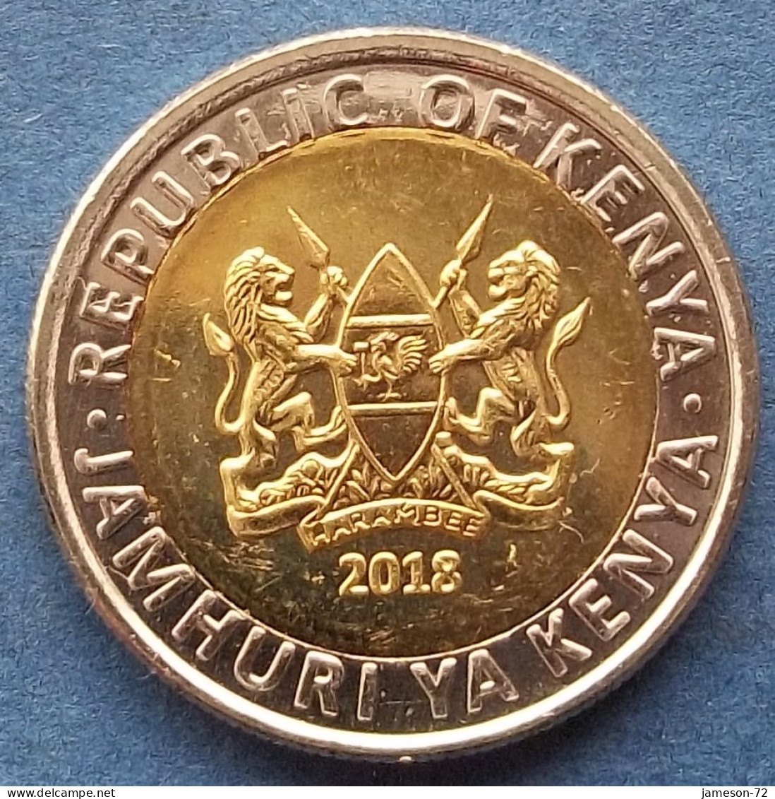 KENYA - 5 Shillings 2018 "Black Rhinoceros" KM# 46 Republic (1964) - Edelweiss Coins - Kenya