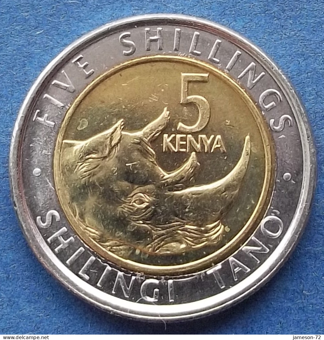 KENYA - 5 Shillings 2018 "Black Rhinoceros" KM# 46 Republic (1964) - Edelweiss Coins - Kenia