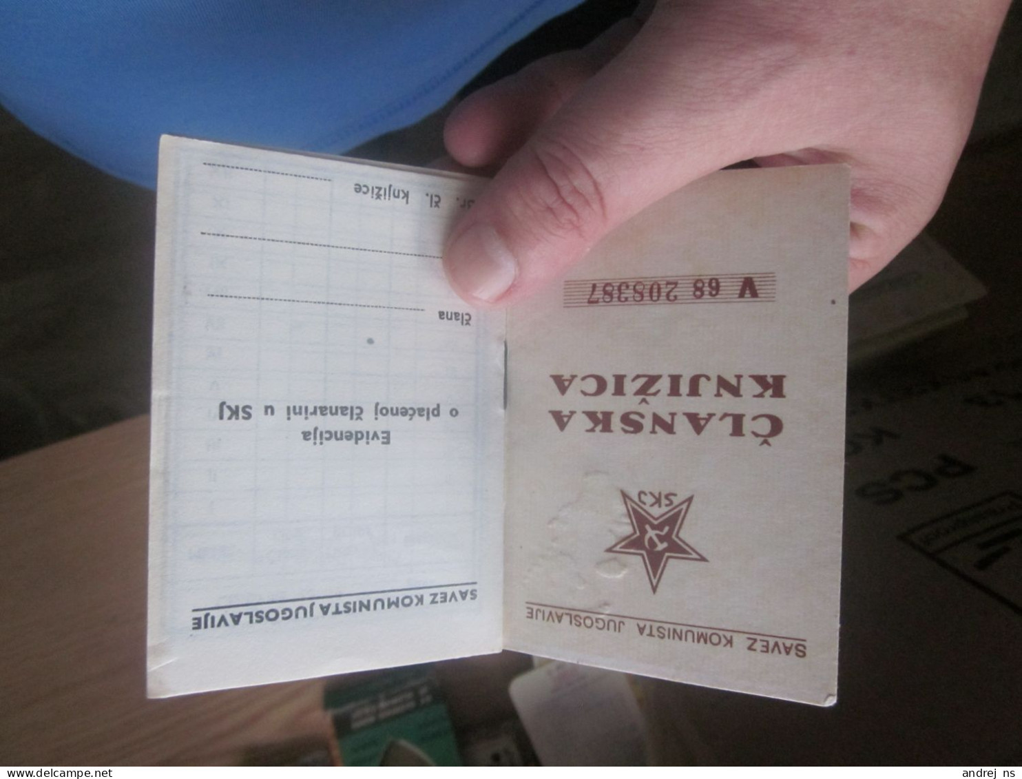 Savez Komunista Jugoslavije Membership Card Clanska Karta Vojislav D Dimic Subotica - Historical Documents