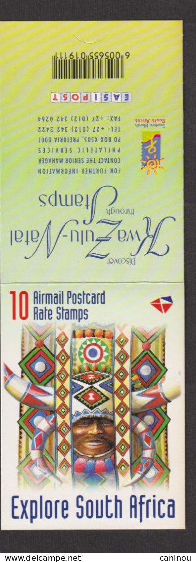 AFRIQUE DU SUD   Y & T CARNET POSTE AERIENNE C31 TOURISME KWAZULU NATAL 1998 NEUF - Booklets