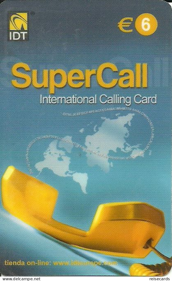 Spain: Prepaid IDT - SuperCall € 6 09.06 - Sonstige & Ohne Zuordnung