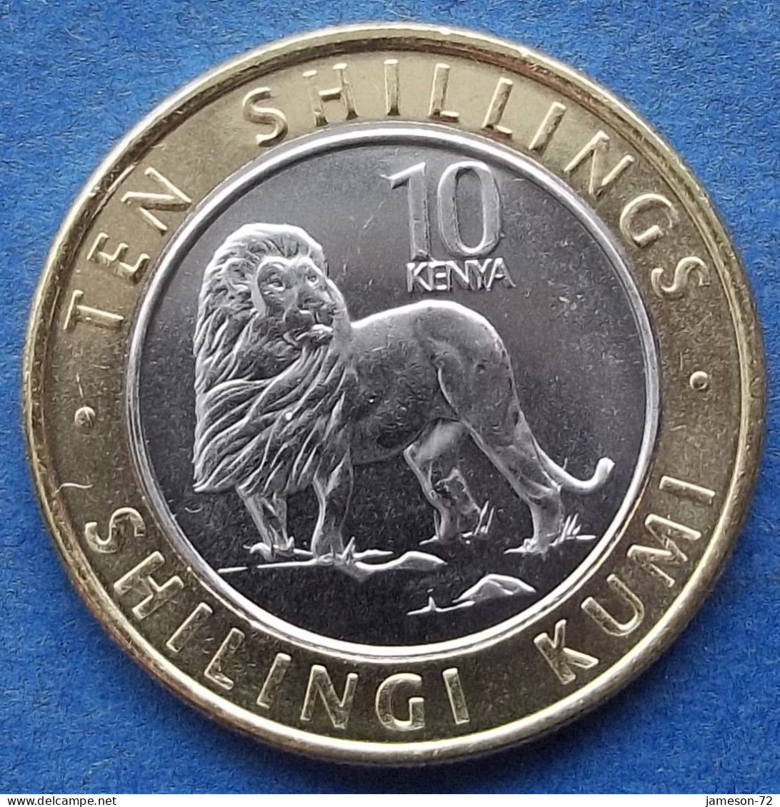 KENYA - 10 Shillings 2018 "Lion" KM# 47 Republic (1964) - Edelweiss Coins - Kenya
