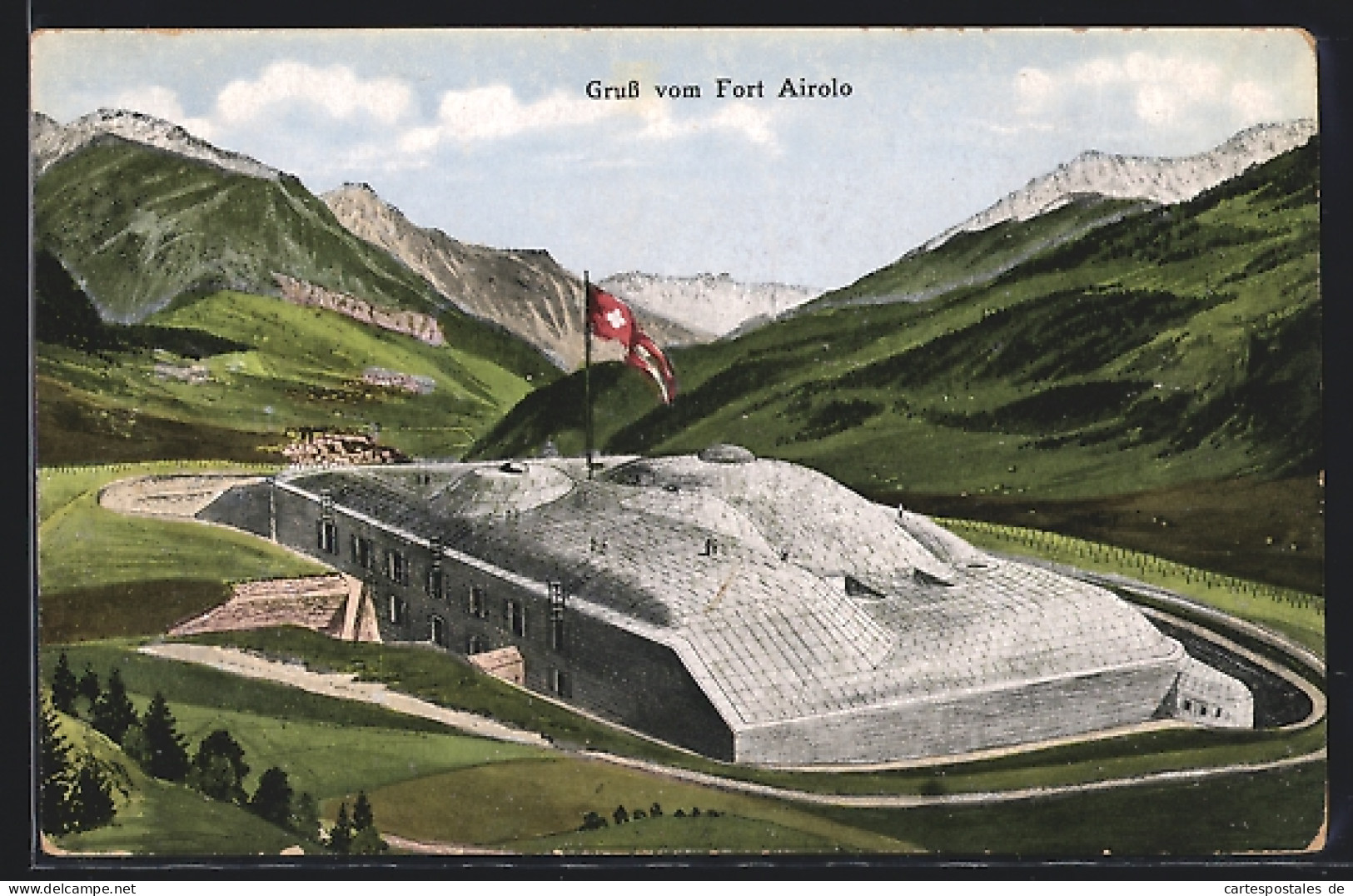 AK Airolo, Blick Auf Den Fort Airolo  - Airolo