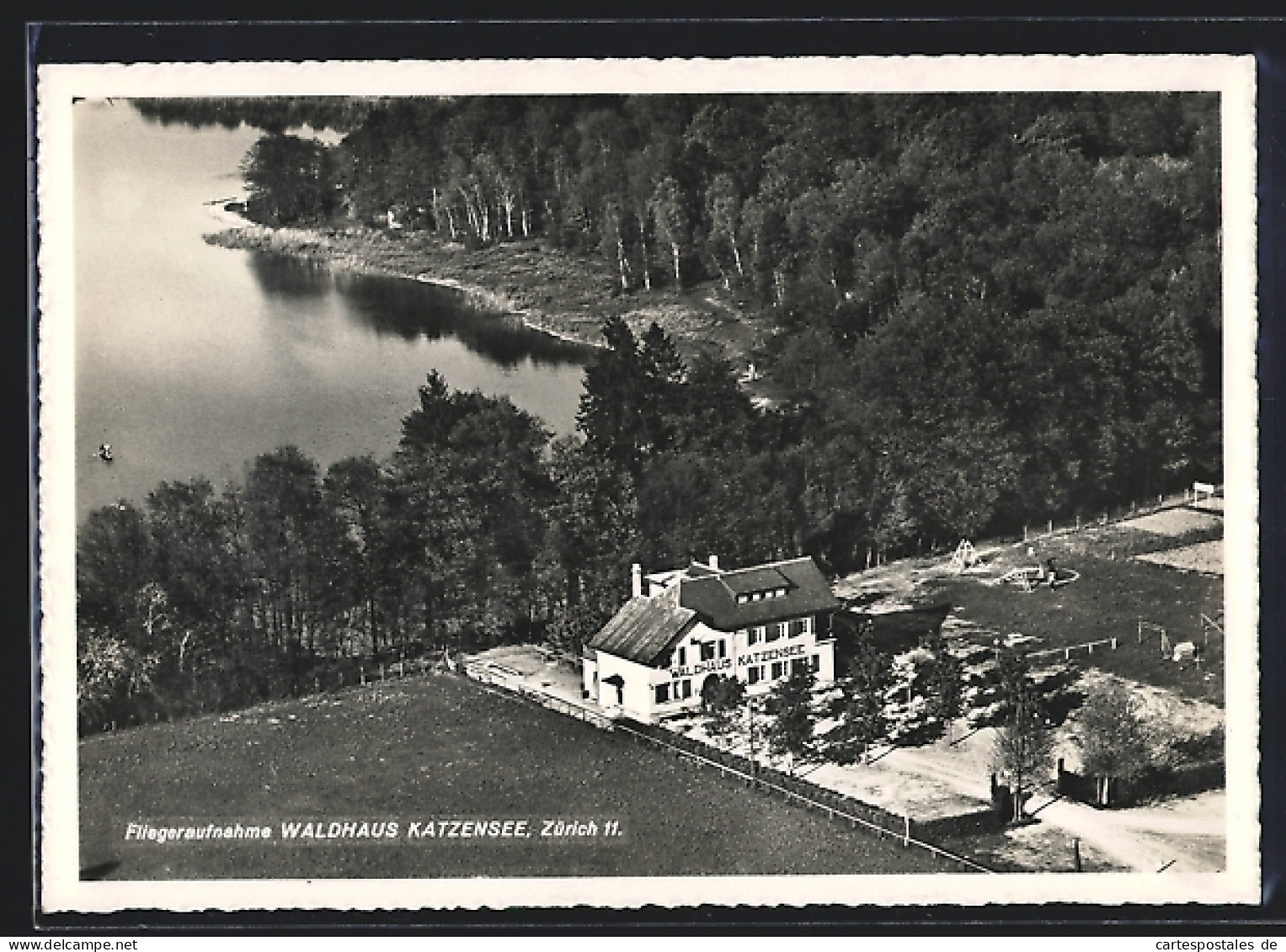 AK Zürich, Waldhaus Katzensee, Fliegeraufnahme  - Other & Unclassified