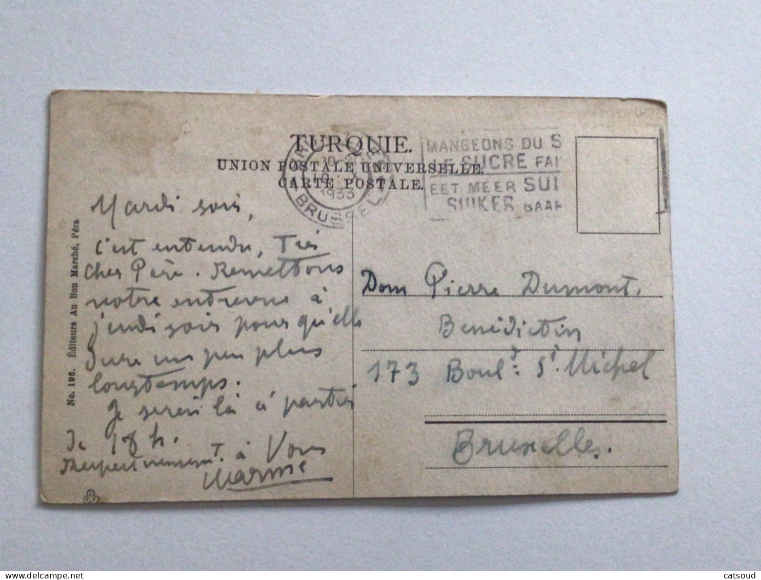 Carte Postale Ancienne (1933) Constantinople Marchands Turcs à Stamboul - Turquie