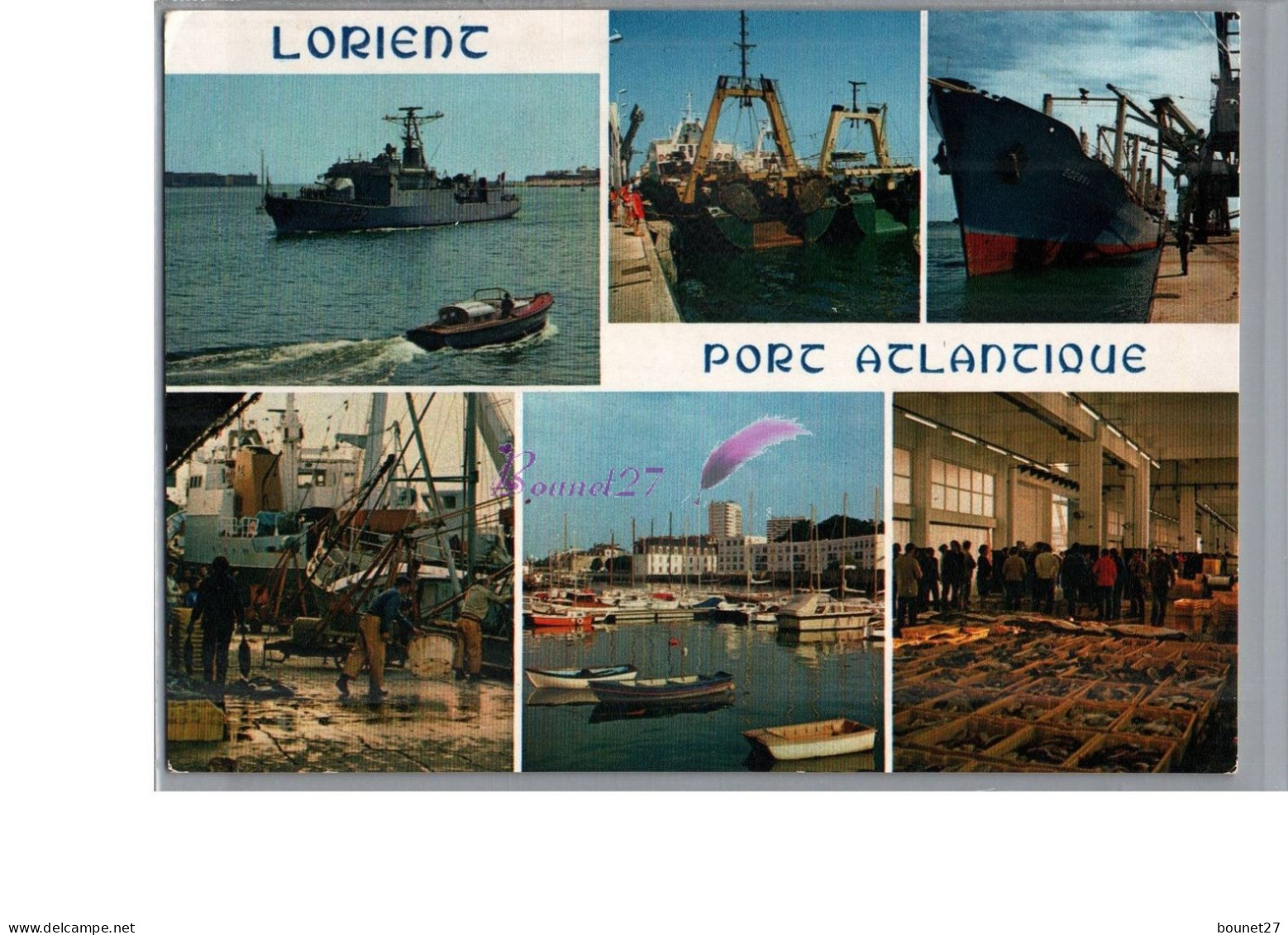 LORIENT 56 - Port De Guerre Grand Port De Pêche De Commerce Et De Plaisance Bateau Poisson Pêcheur Carte Vierge - Lorient