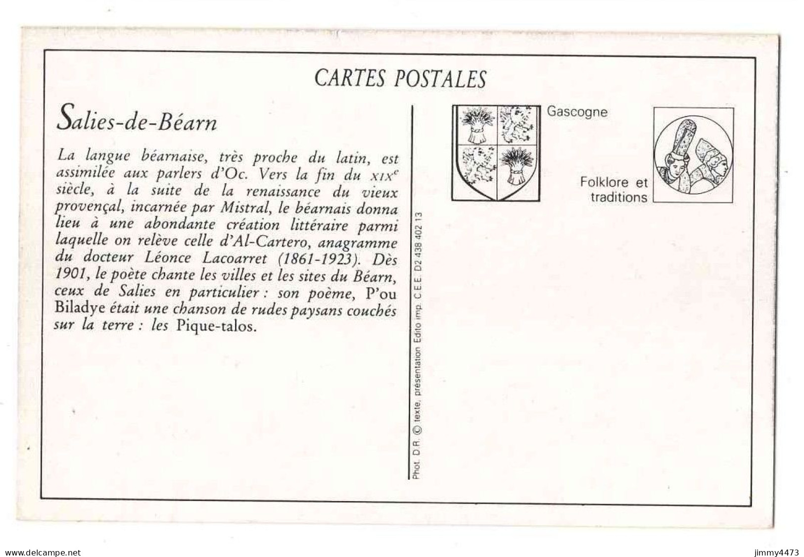 CPA (Repro) Salies-de-Béarn - L'ous Piquetalos ( D'Al Cartero ) ( Rue Bien Animée ) - Texte Au Dos - Salies De Bearn