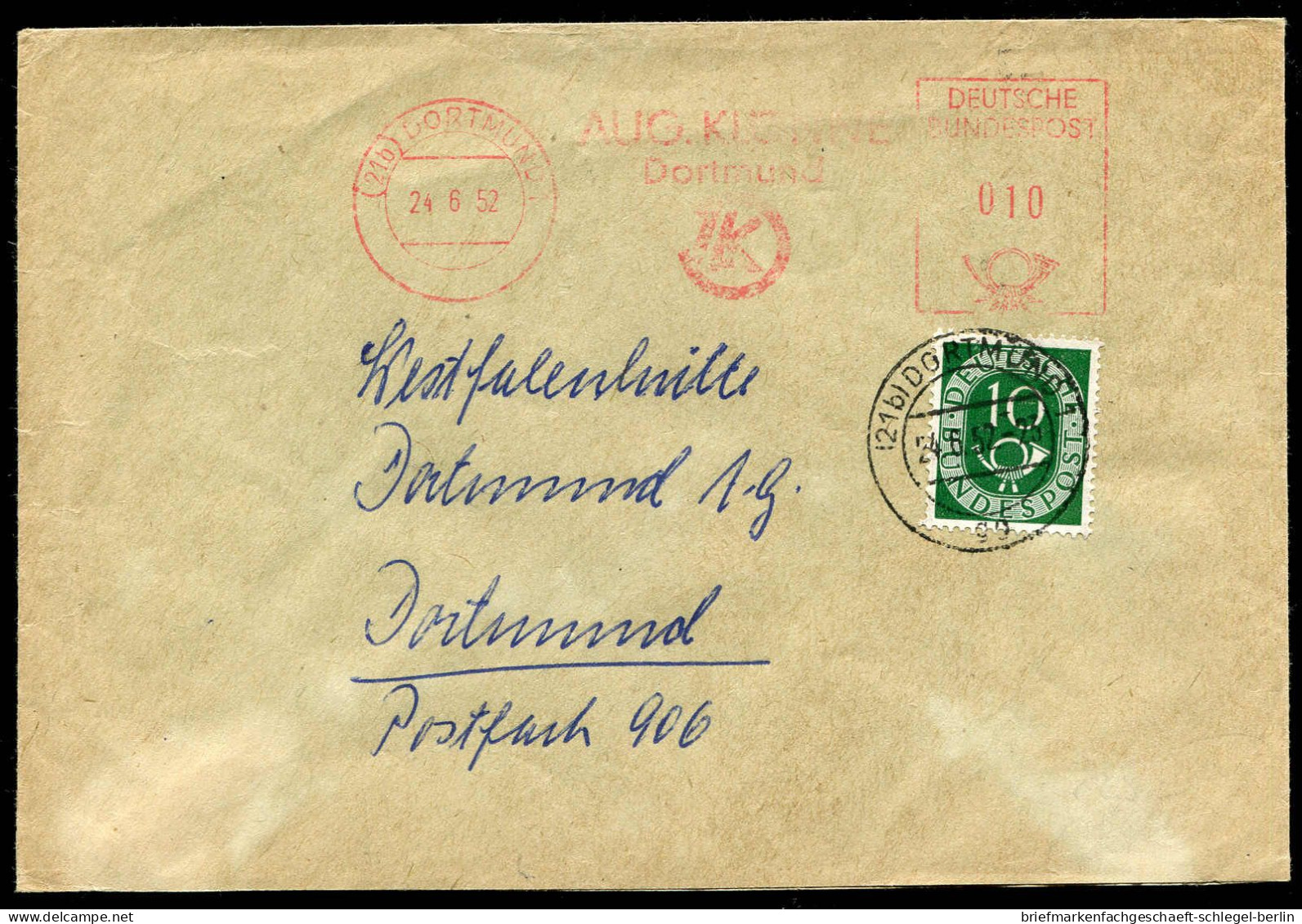 Bundesrepublik Deutschland, 1952, 130, 128+AFS, Brief - Autres & Non Classés
