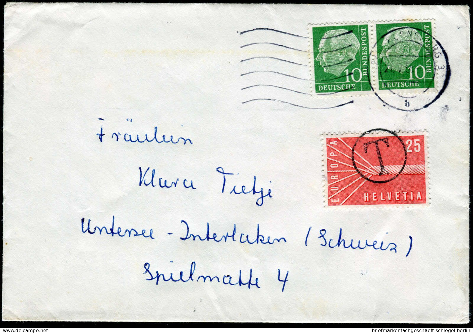 Bundesrepublik Deutschland, 1956, 183 + 259, 183(2), U.a, Brief - Altri & Non Classificati