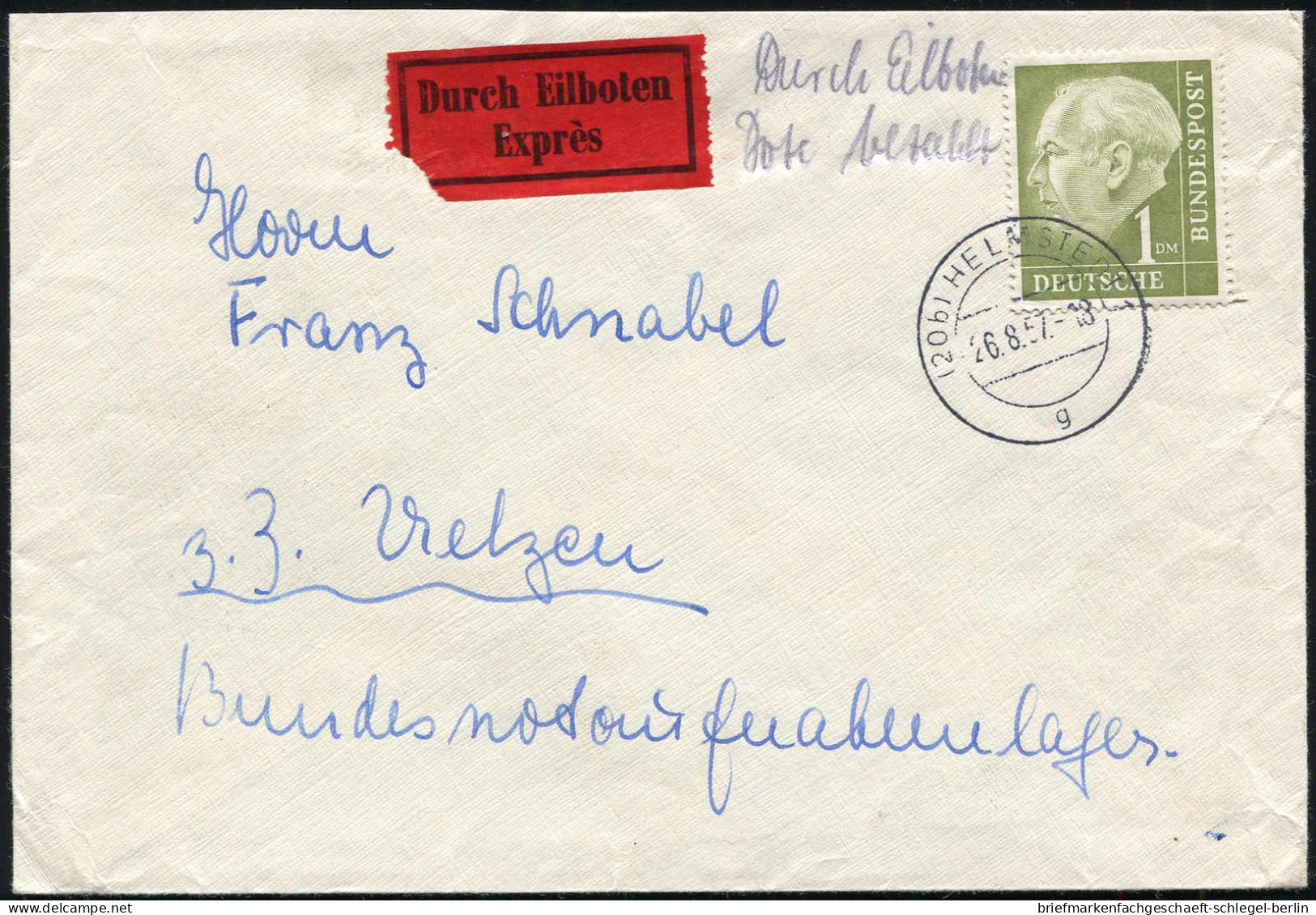 Bundesrepublik Deutschland, 1957, 194 EF, 189 (2), Brief - Autres & Non Classés