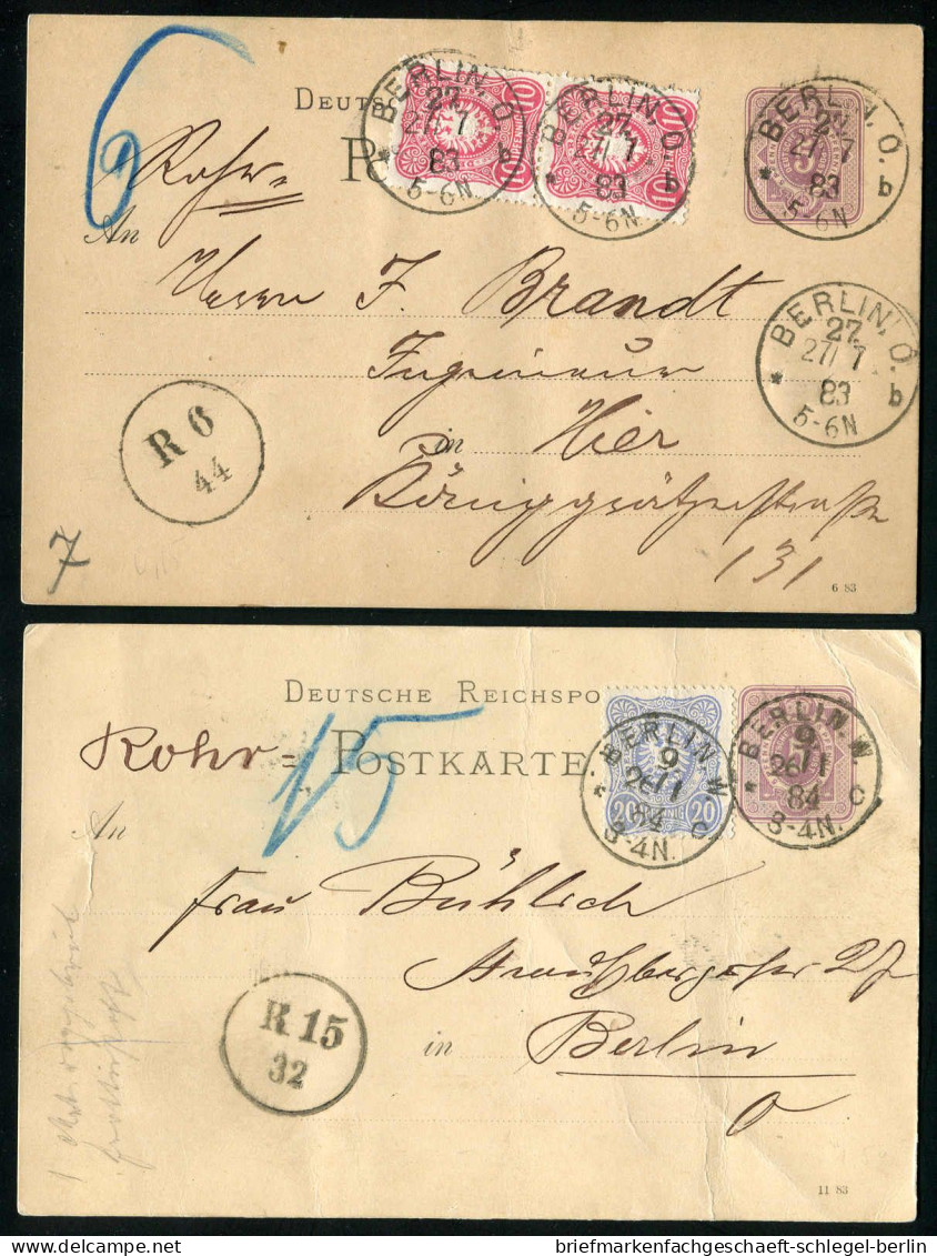Berlin, 1883, P 12/02 + 41(2) / * 42, Brief - Autres & Non Classés