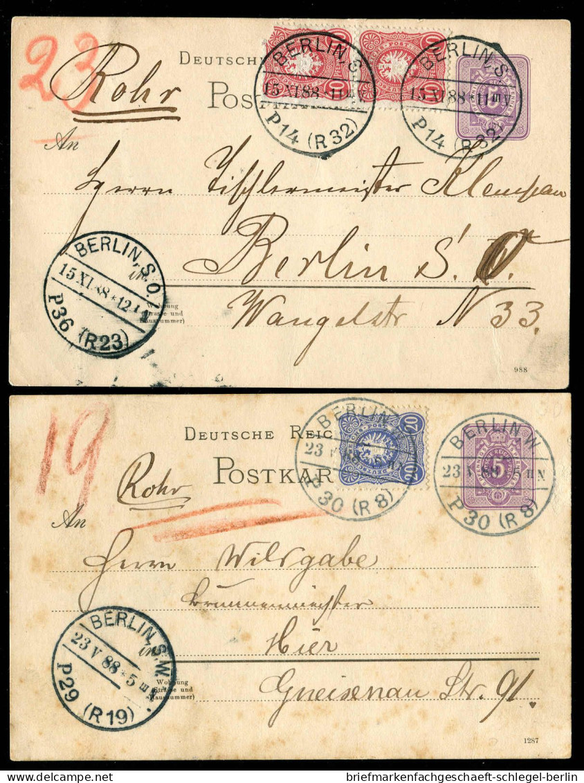 Berlin, 1888, P 18 + 41(2) Bzw 42, Brief - Autres & Non Classés