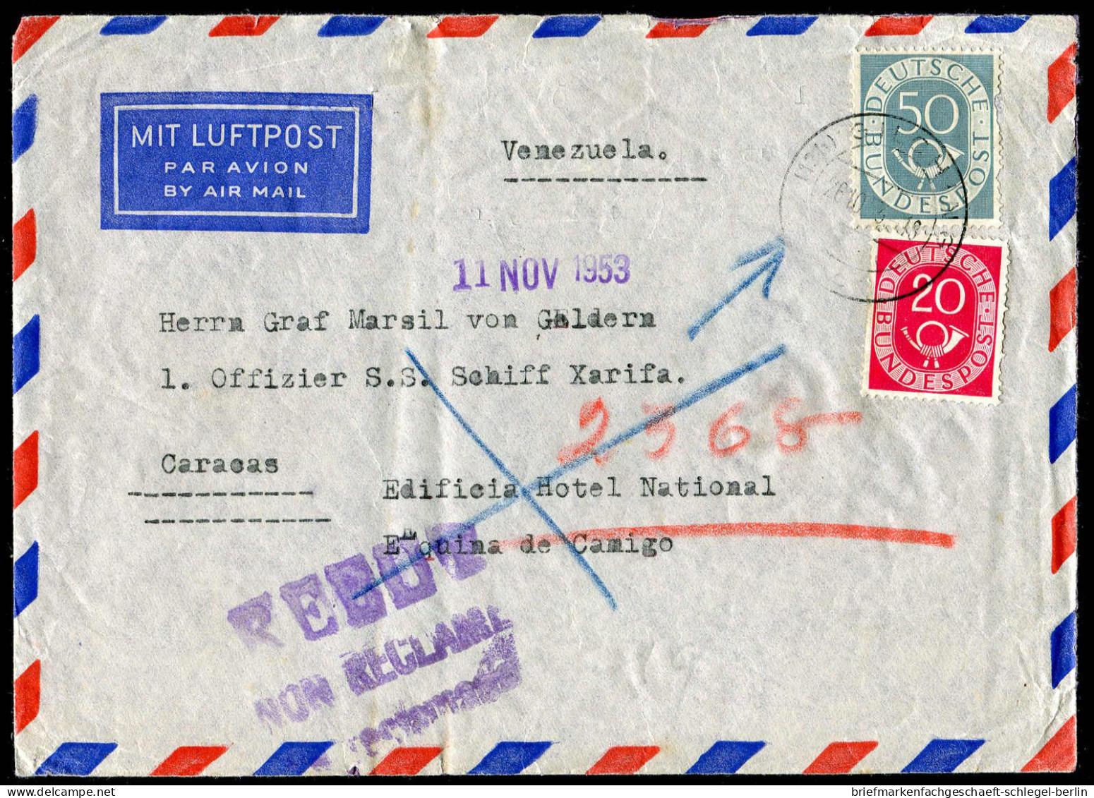 Bundesrepublik Deutschland, 1953, 130,134, Brief - Autres & Non Classés