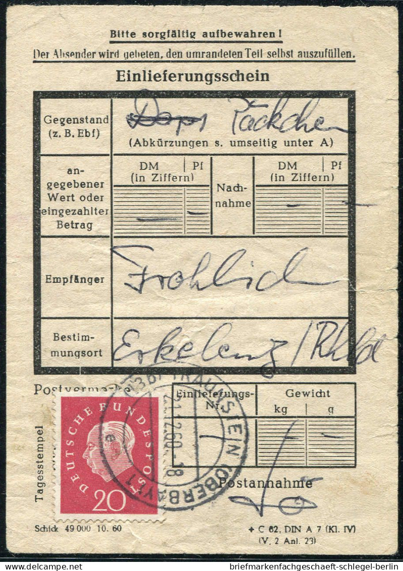 Bundesrepublik Deutschland, 1960, 304 EF, Brief - Otros & Sin Clasificación