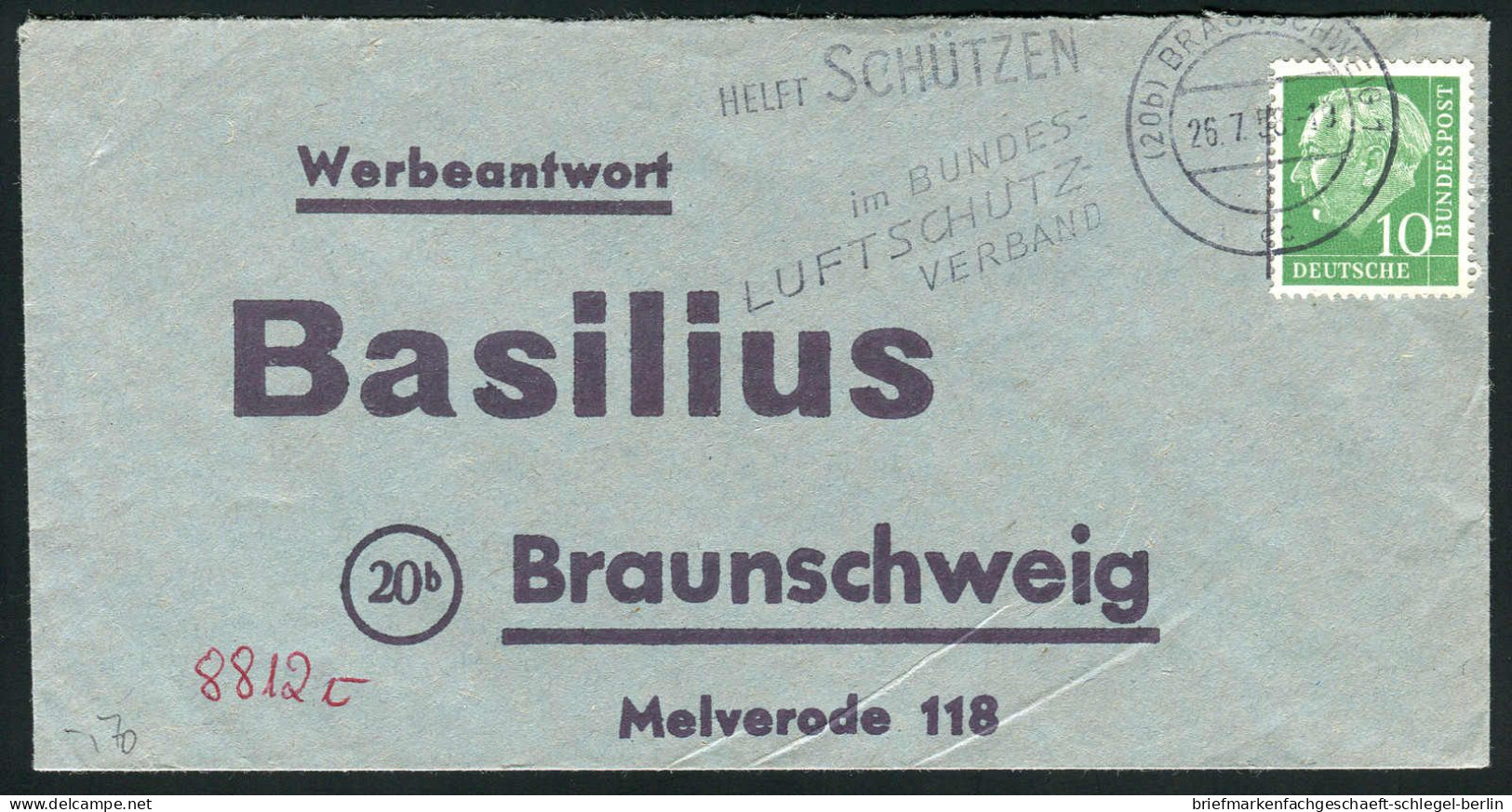 Bundesrepublik Deutschland, 1957, 181, 183, 185, 182, Brief - Autres & Non Classés