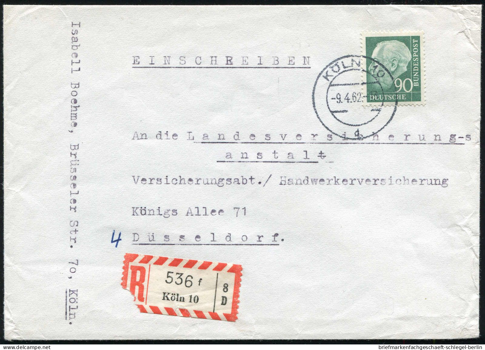 Bundesrepublik Deutschland, 1962, 265 EF, Brief - Autres & Non Classés