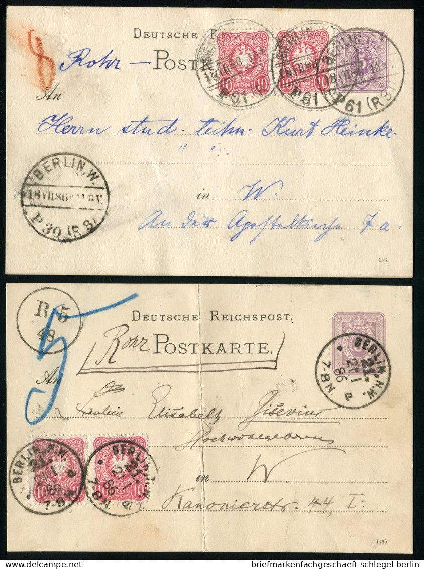 Berlin, 1886, P 12/02 + 41(2), Brief - Sonstige & Ohne Zuordnung