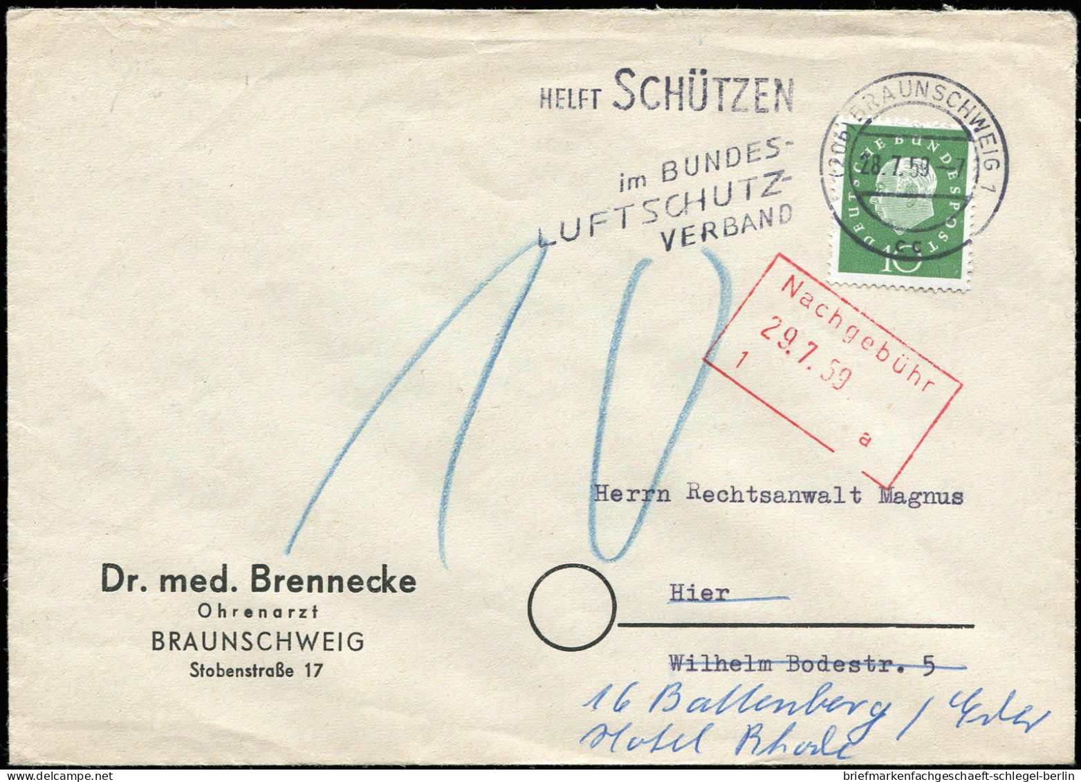 Bundesrepublik Deutschland, 1959, 303 EF,303 (2),304 EF, Brief - Autres & Non Classés