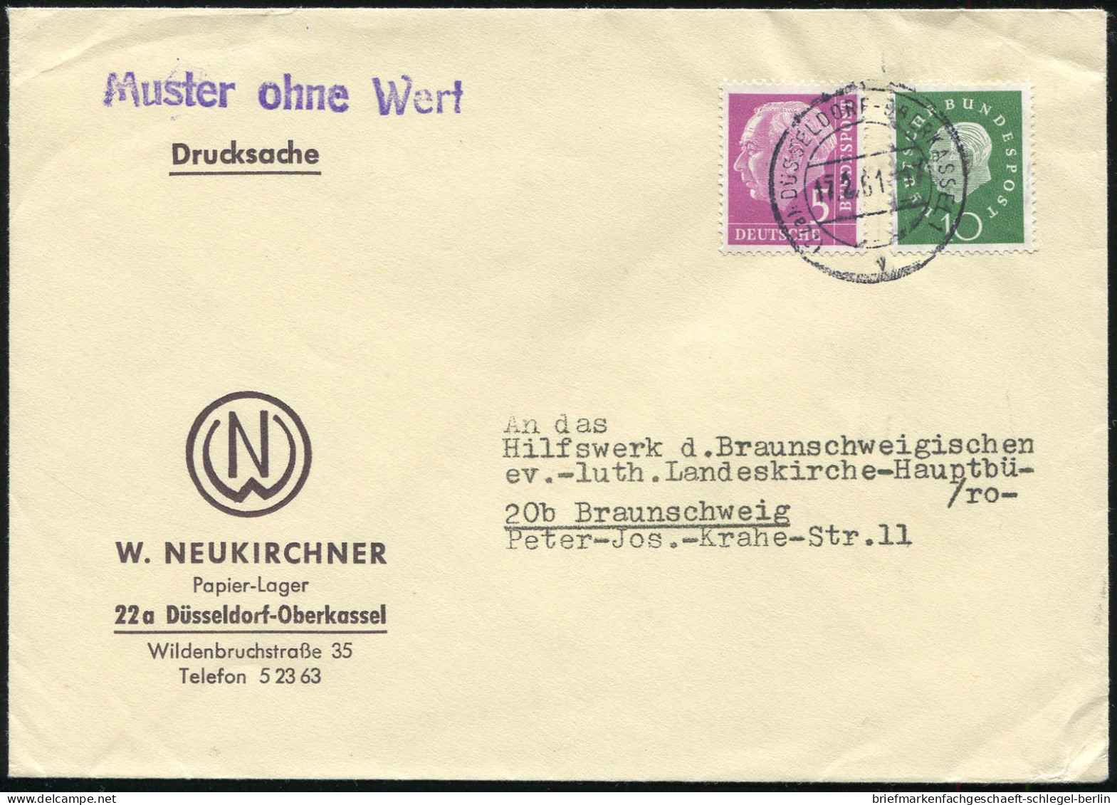 Bundesrepublik Deutschland, 1961, 302+305, 305+184, 303+179, Brief - Otros & Sin Clasificación