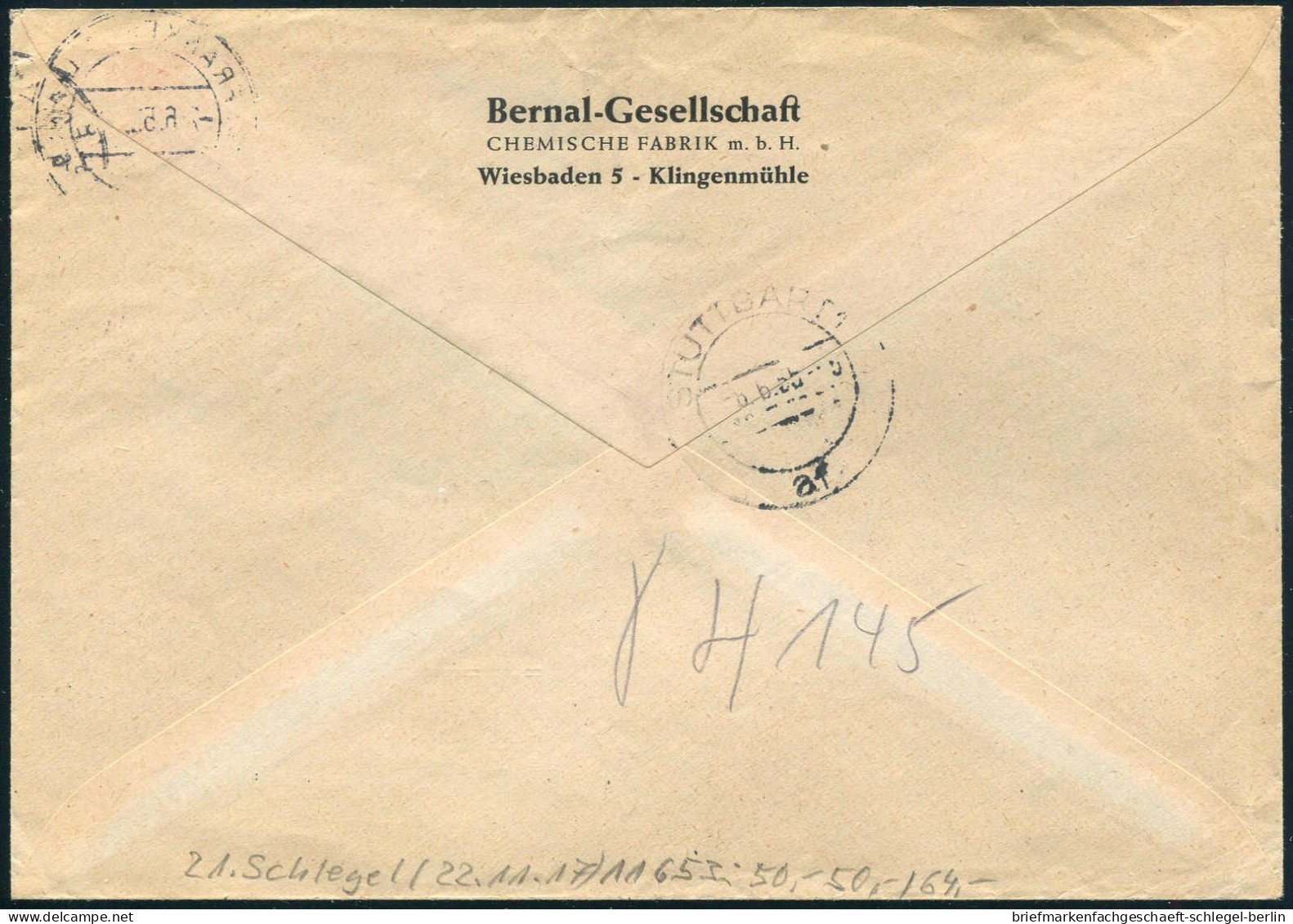 Bundesrepublik Deutschland, 1955, 183 + 185 (5), Brief - Autres & Non Classés