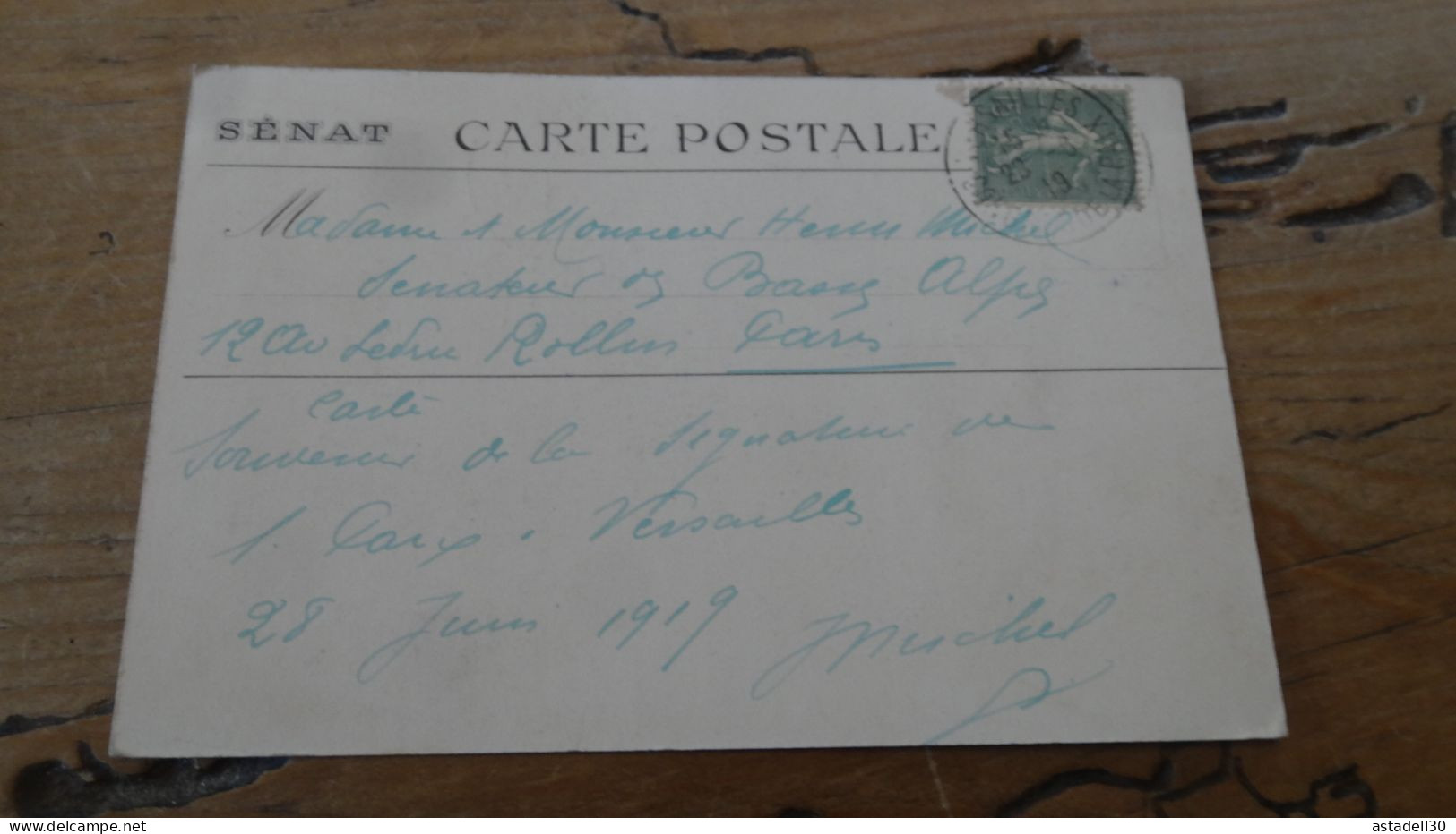 Carte Signée Par Le Sénateur Deputé Henri MICHEL, Basses Alpes   ................. 231015 ................ 19243a - Politisch Und Militärisch