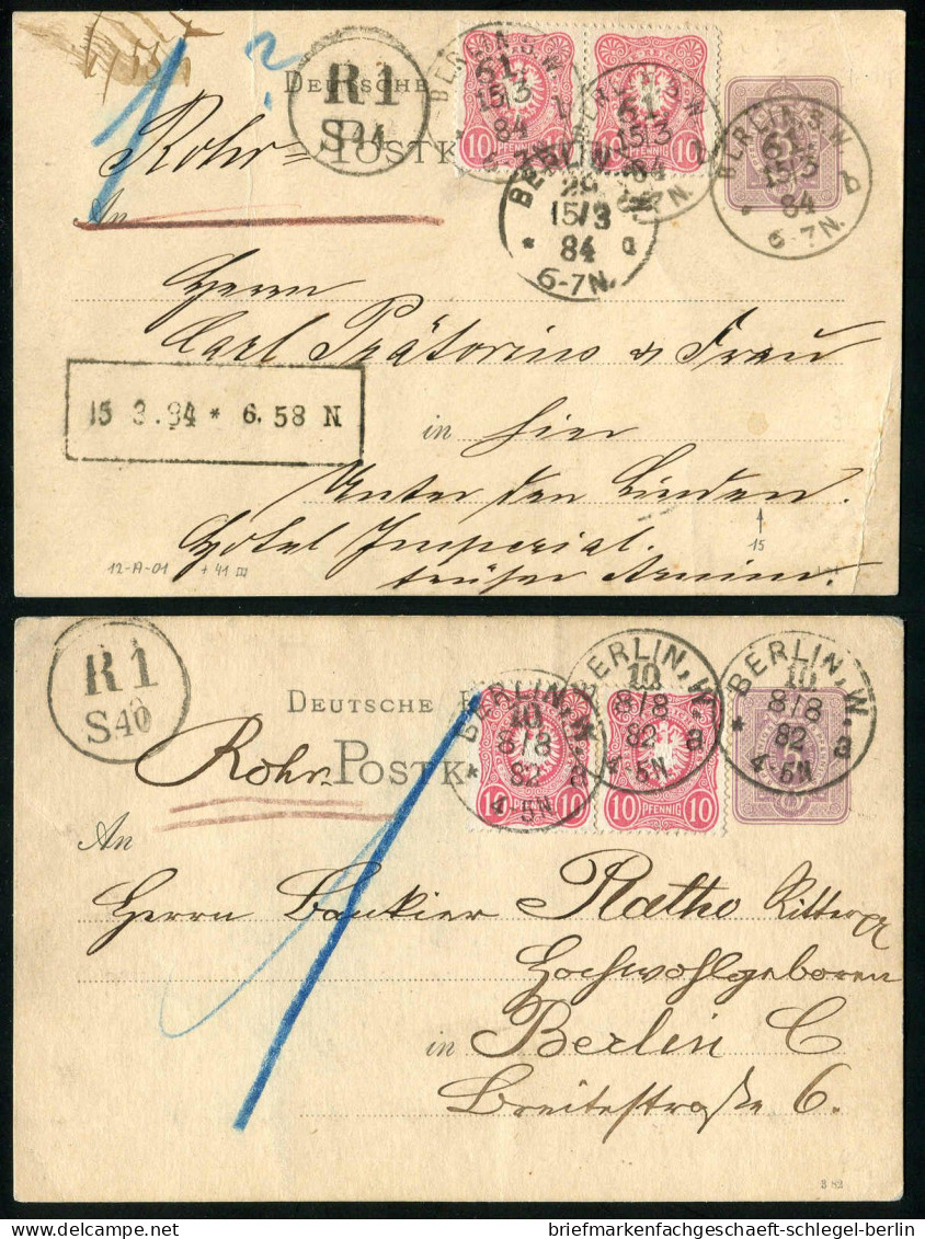 Berlin, 1882, P 12/01 + 41(2), Brief - Sonstige & Ohne Zuordnung