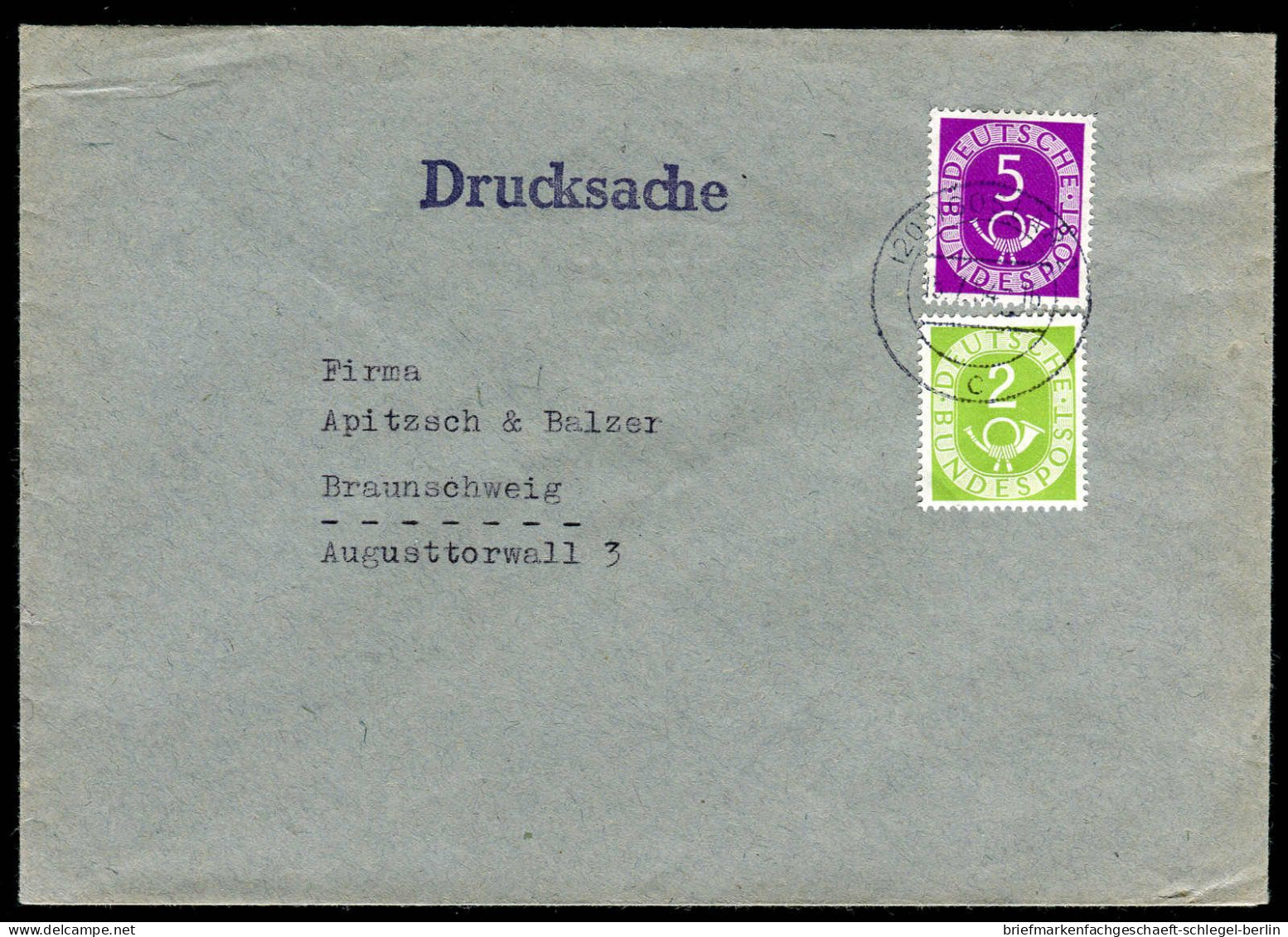 Bundesrepublik Deutschland, 1953, 123+125, 125 EF, 125+177, Brief - Autres & Non Classés